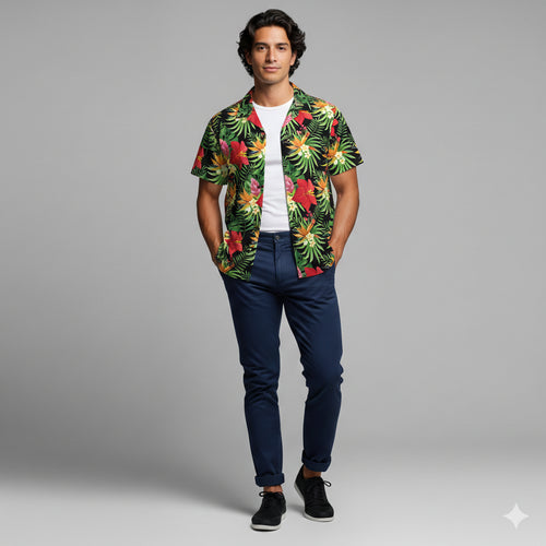 Organic Cotton Hawaiian Shirt – Camp Collar