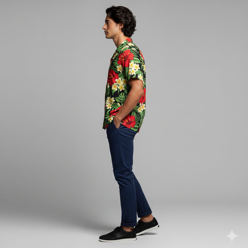 Organic Cotton Hawaiian Shirt – Camp Collar