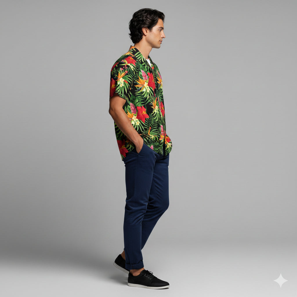 Organic Cotton Hawaiian Shirt – Camp Collar