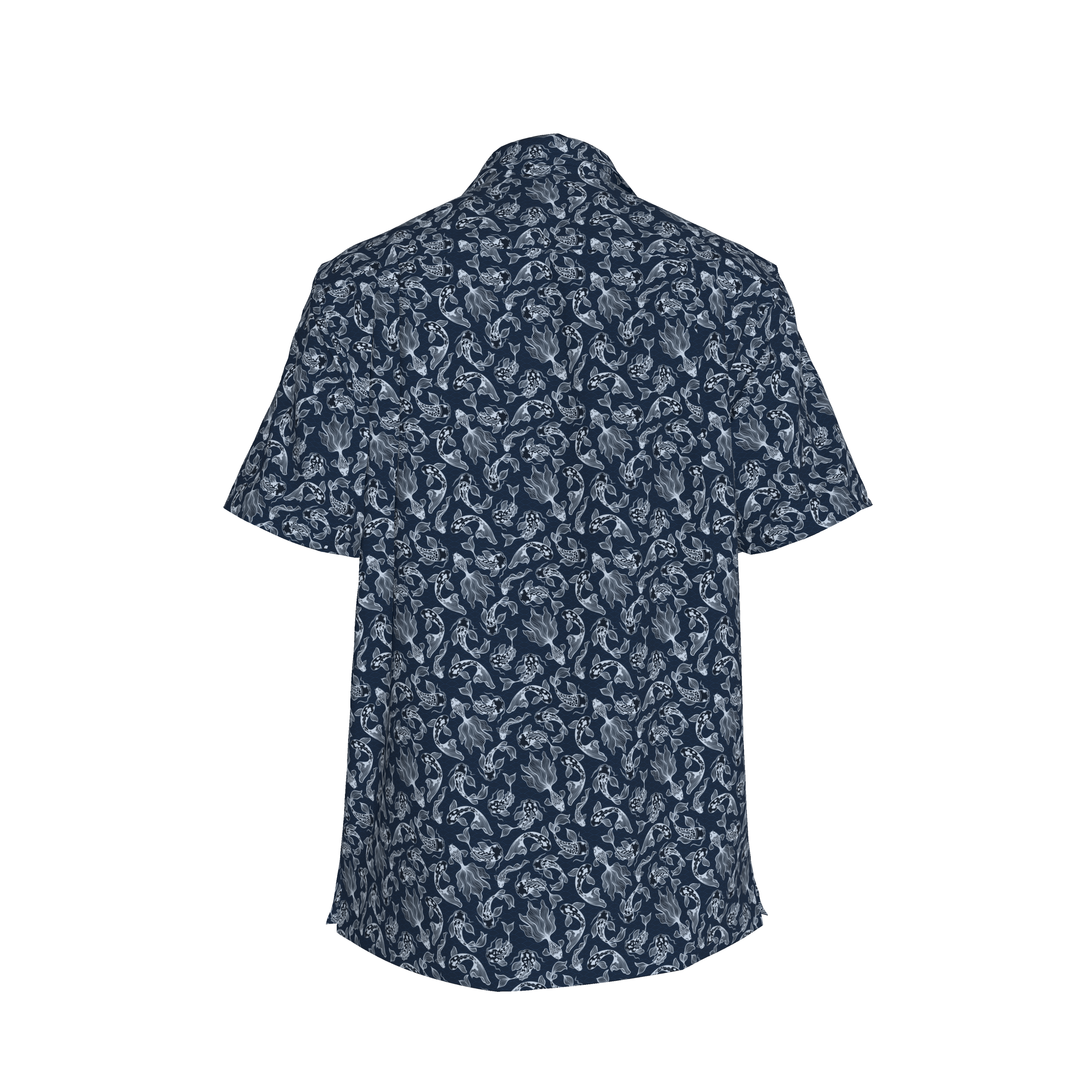 Organic Cotton Hawaiian Shirt - Koi Print